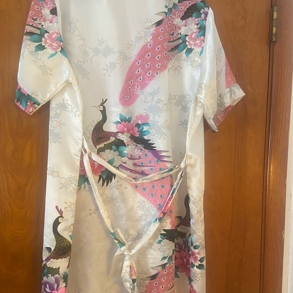 Peacock Design Robe - Picture 3 of 4